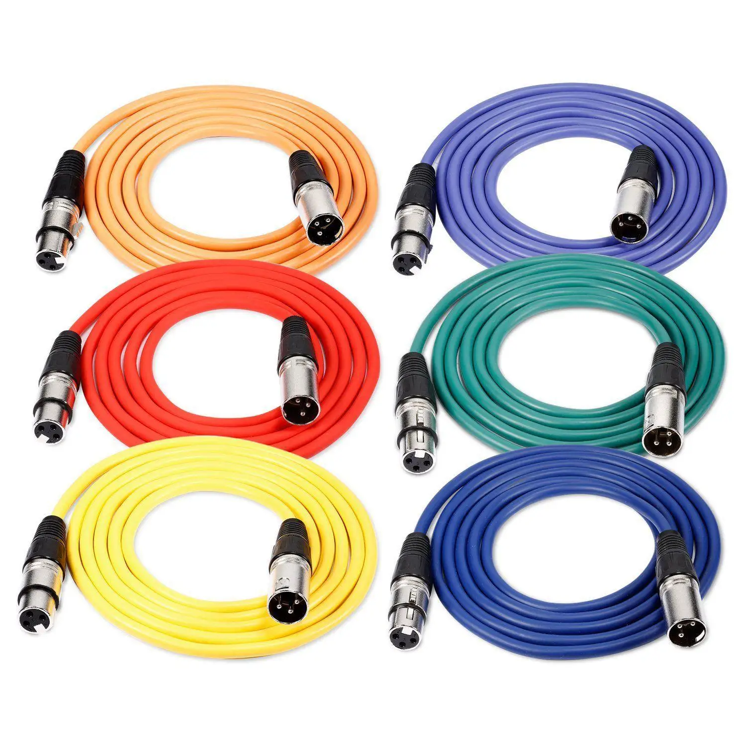 Top Deals Mic Cable Patch Cords XLR Male to XLR Female Colored Cables