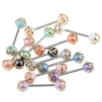 

1PC HOT Cool 16G Steel Barbell Labret Tongue Ring Sexy Barbell Ear Nail Nipple Rings Body Piercing Jewelry For Women Ladies