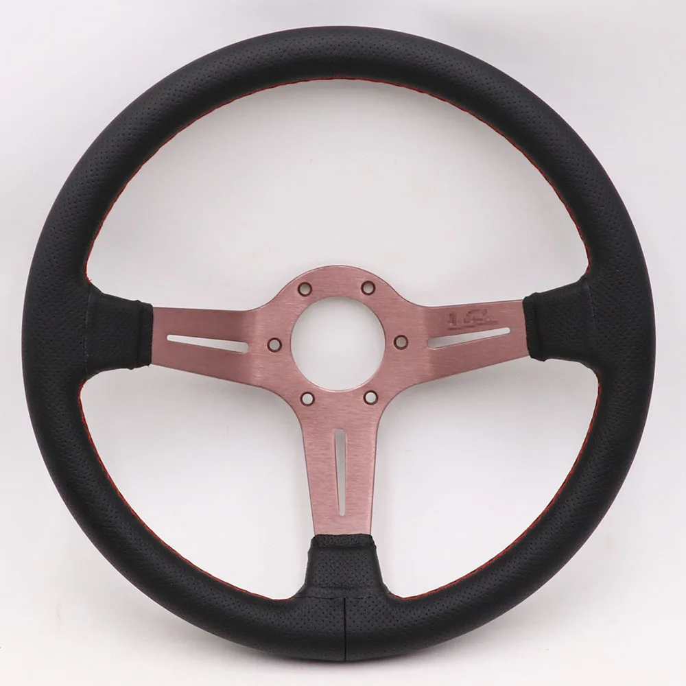

Italy ND 14inch Aluminum Real Leather Steering Wheel Drift Sport Steering Wheels