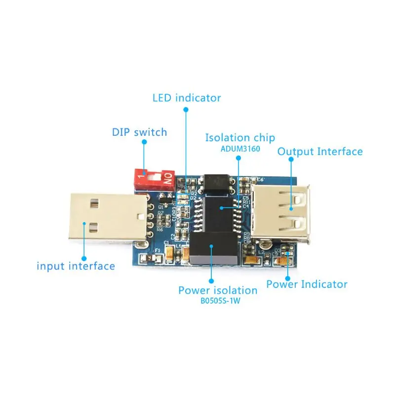 

2500V ADUM3160 USB Isolation Module USB To USB Coupling Protection Board USB Isolator