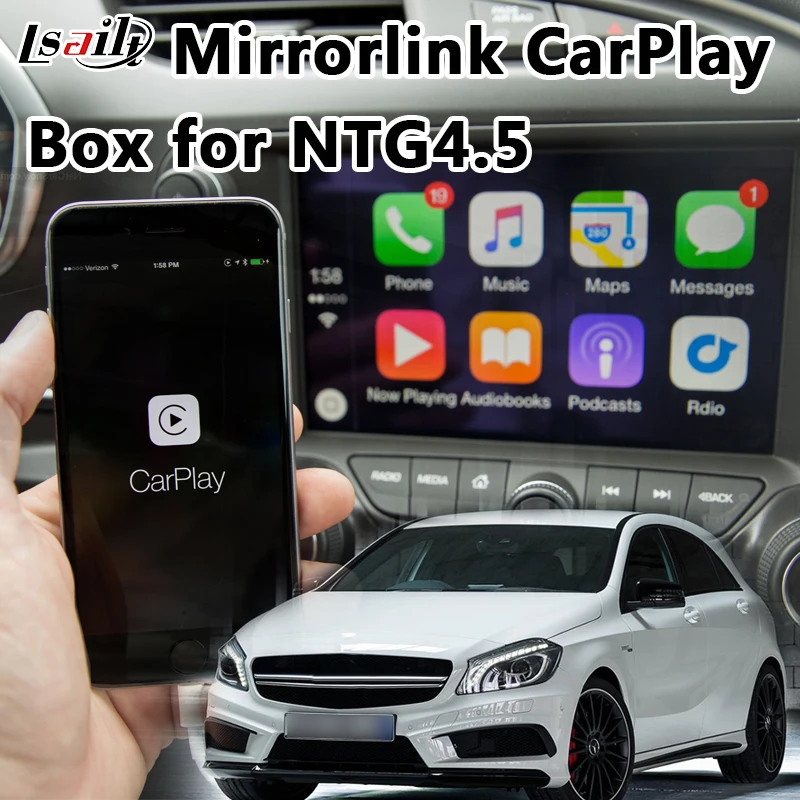 Plug & Play IOS carplaye коробка для Benz C/E/A/B/ML/GLK с ntg4.5 с Bluetooth youtue Siri команды руль Управление