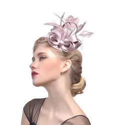 Свадебная вечеринка шляпка-Вуалетка цветок перо вуалетки повязки чай заколка для волос