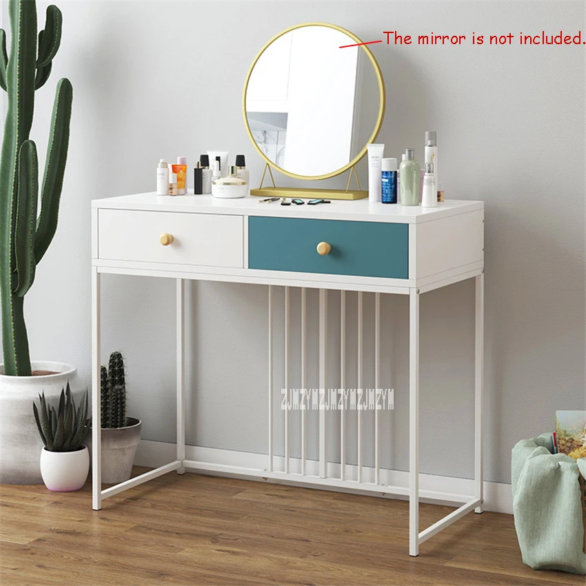 cheap B2531 B2532 Creative Makeup Table With Drawer Bedroom Furniture Manmade Board steel frame Dresser Modern Simple Dressing Table