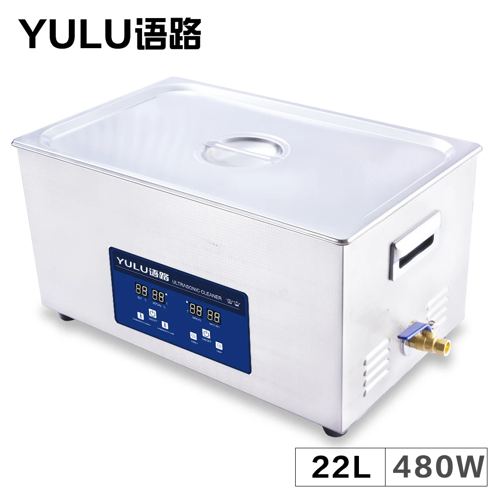 

Industrial 22L Ultrasonic Cleaner Bath Circuit Board Metal Mold Parts Oil Rust Hardware Washing Tank Equipment Heat Time Set