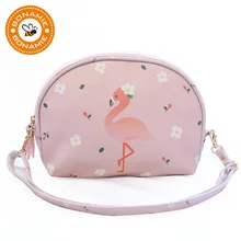 BONAMIE Фламинго шаблон женские сумки на плечо девушка милые сумки через плечо макияж леди кисточкой путешествия Мытье Ванны косметические принадлежности сумка