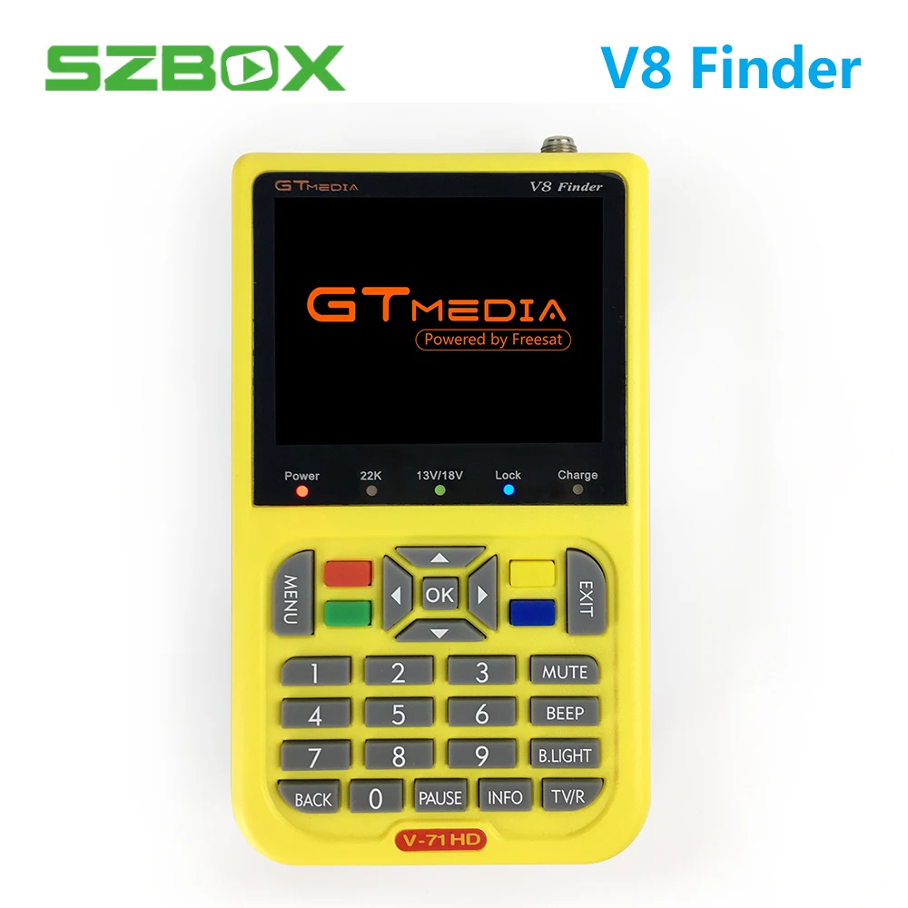 

SZBOX GTMEDIA V8 Finder Full HD DVB-S/S2 High Definition Satellite Finder MPEG-4 DVB S2 Satellite Meter Satfinder Full 1080P