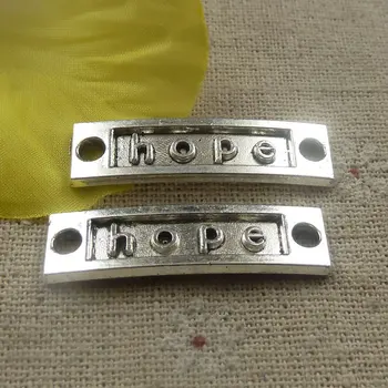 

90 pieces tibetan silver hope connectors 36x10mm #4371