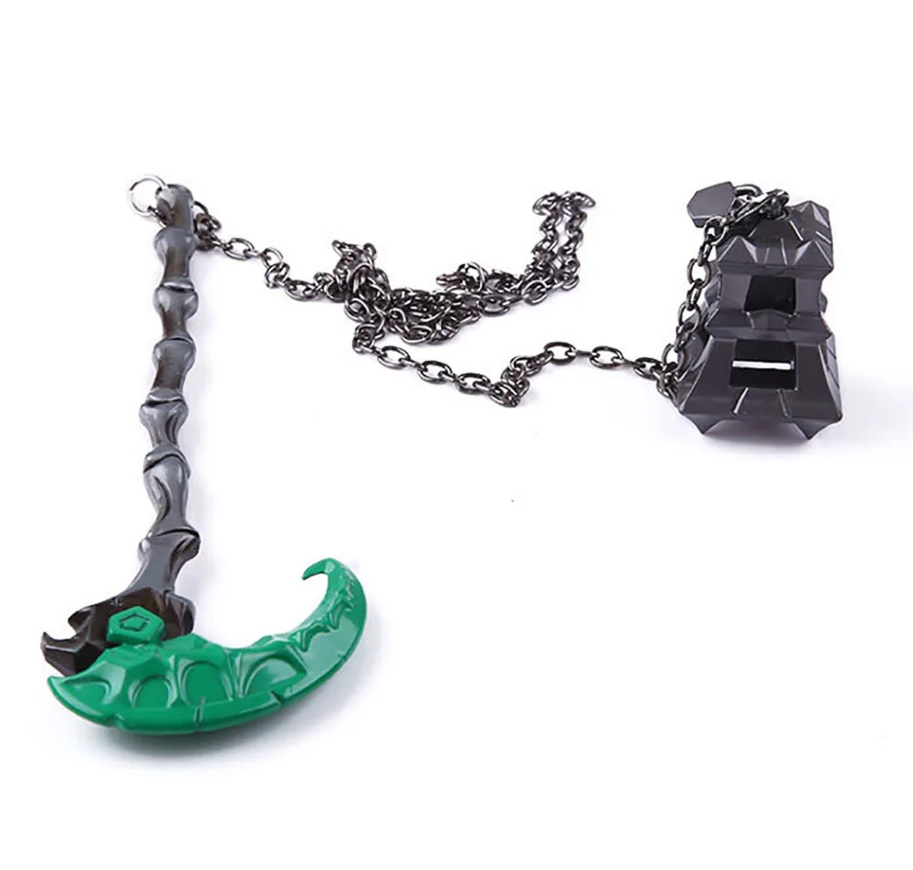 

Game LOL Thresh Weapon lol Zinc Alloy High quality Lantern and Sickle Keychain Drop Shipping