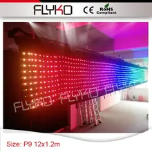 Для мероприятий и вечеринок тип и свадьба случай 12x1,2 m P9 led видео Прямая поставка