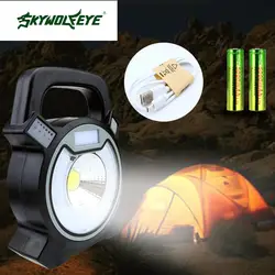 Skywolfeye 3800 мл 20x SMD LED Camping аварийное Портативный Палатка лампы Фонари Power Bank Пеший Туризм + 2*18650 аккумулятор + кабель USB