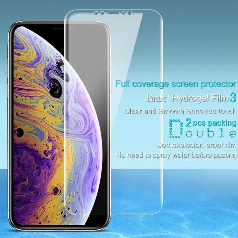 IMAK Screen Protector For Apple iPhone XS MAX Hydrogel III Front Back Soft TPU Protective Film