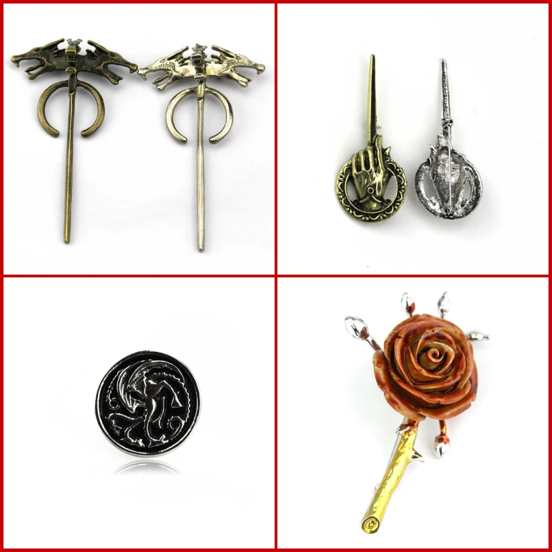 

Game Of Thrones Lapel Pin Fashion Jewelry And (Dragon Hand Of The King) Broochof Stark Stainless Steel Collar Brooch