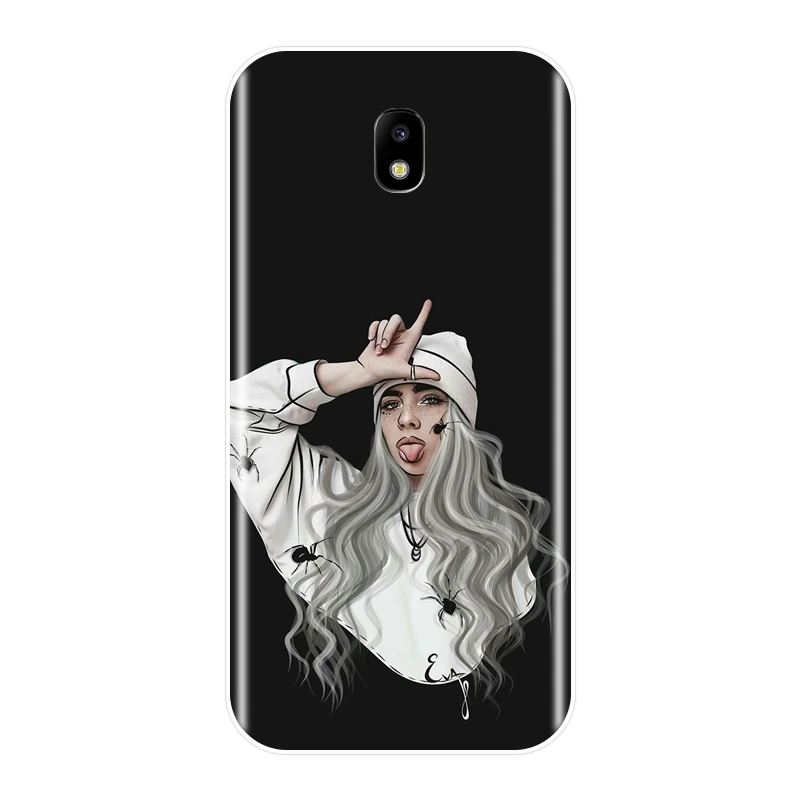 Billie Eilish задняя крышка для Samsung Galaxy J4 J6 J8 плюс J2 J5 J7 Prime J3 J5 J7 Мягкий силиконовый чехол для телефона - Цвет: No.1