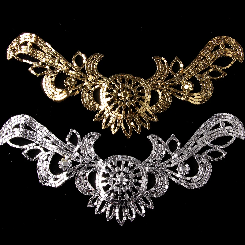 Аппликация Стразы с кристаллами для свадебных платьев 39 8 см * 12 см|rhinestone applique|crystal