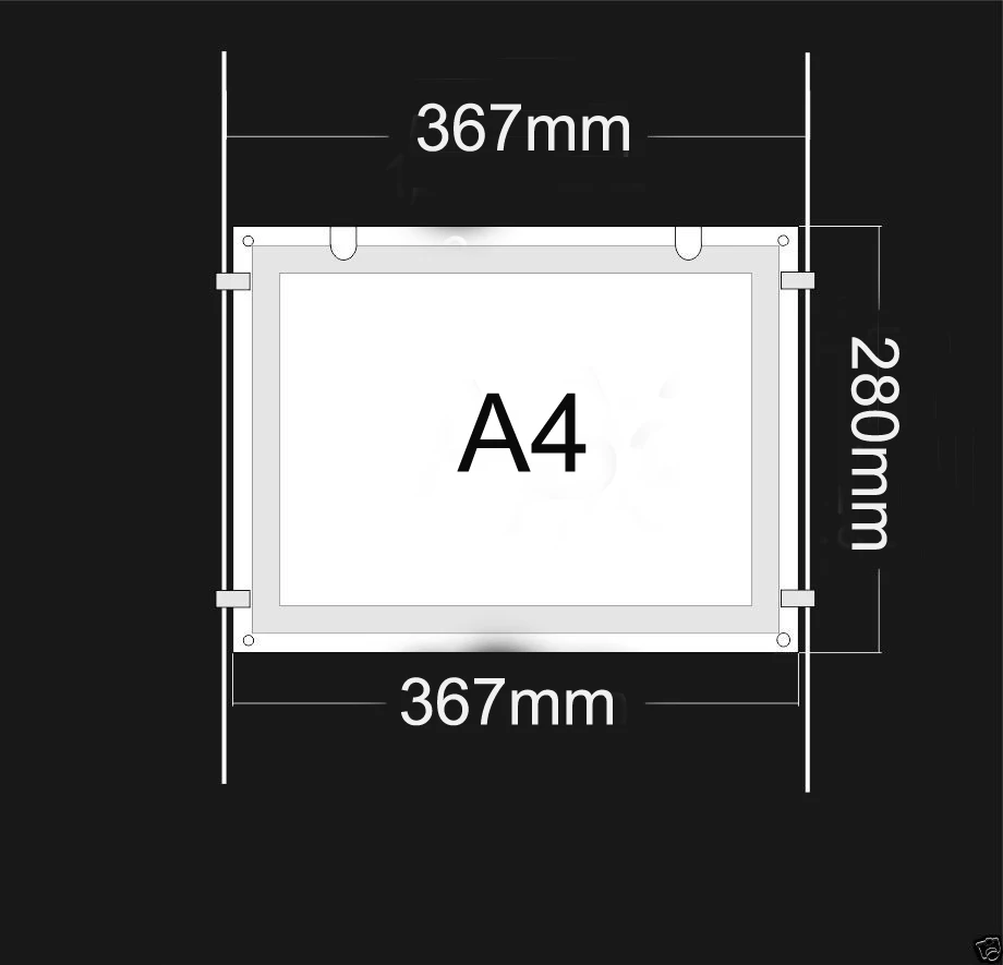 (1 единица/столбец) A4 Двусторонняя передний Панель LED Окно lightboxesl, с подсветкой и края горит свет Дисплей Панель