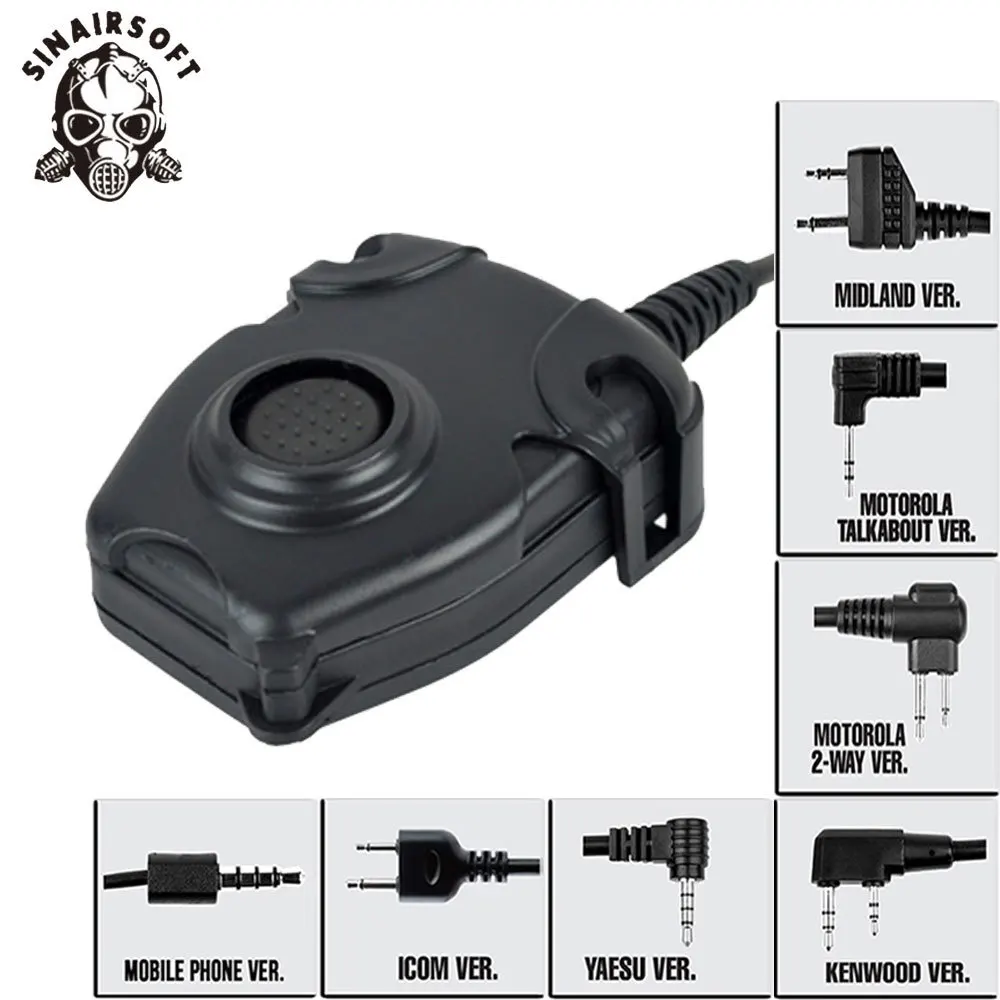 Z-tactical Tactical Z112 военный Peltor адаптер PTT для Motolora Talkabout/2-way/Kenwood/ICOM/Yaesu/Midland страйкбол пейнтбол