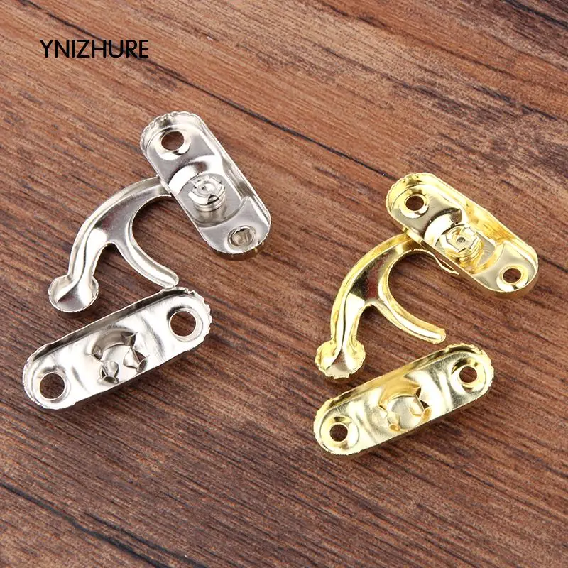 YINZHURE 30PCS 29*33mm Decorative Jewelry Gift Box Wooden Box Hasp Antique Suitcase Hook Gold Silver With Screws