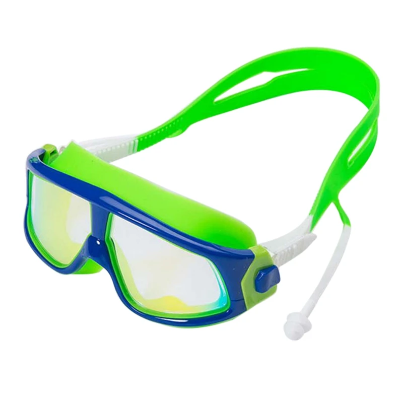 Плавательные очки детские гальванические линзы водонепроницаемые противотуманные Регулируемые очки Аксессуары для спортивной одежды с наушниками
