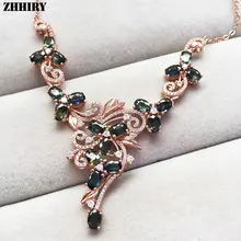 Сапфировое ожерелье натуральный драгоценный камень Настоящее серебро 925 проба женщин Подвески Ювелирные изделия благородный камень месяца сентябрь