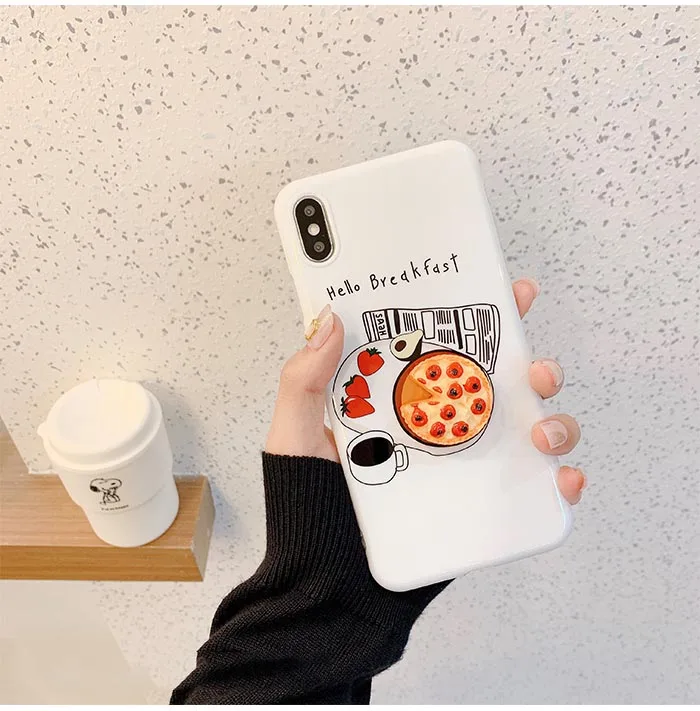 GlamPhoneCase трехмерный чехол для телефона с изображением яйца пиццы iPhone X XS Max XR мягкий