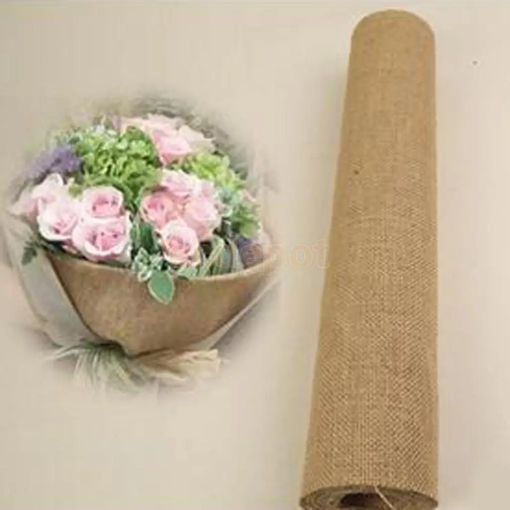5 m Wedding Burlap Wrap Bouquet Flower Wrapping Gift Wrap 48cm Widthin