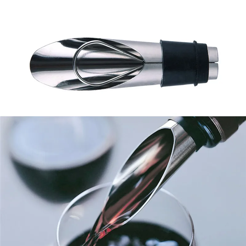 2 In 1 Wine Stopper Red Wine Pouring Tool Stainless Steel Wine Bottle