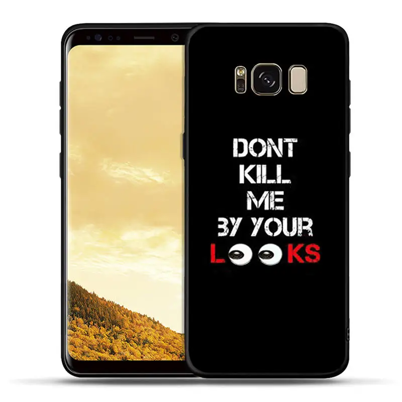 Простой чехол для телефона с надписью «большой глаз» для Samsung Galaxy S8 S9 S10 Plus S10e Note 8 S7 Edge Text Cover Fundas Coque