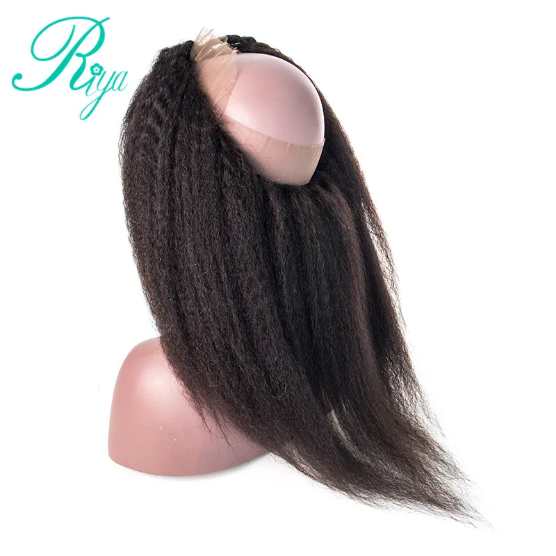 kinky straight  bundles with 360 lace frontal closure  (4)