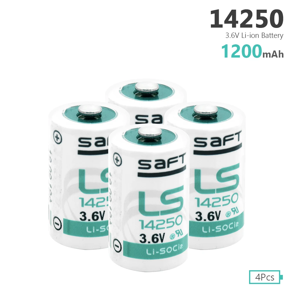 4 шт. Новинка 3,6 V 14250 Li-SOCl2 1/2 AA 1200mAh батареи для Saft LS-14250 Sonnenschein SL-350/S SL-750/S Maxell ER3S-TC ER3S