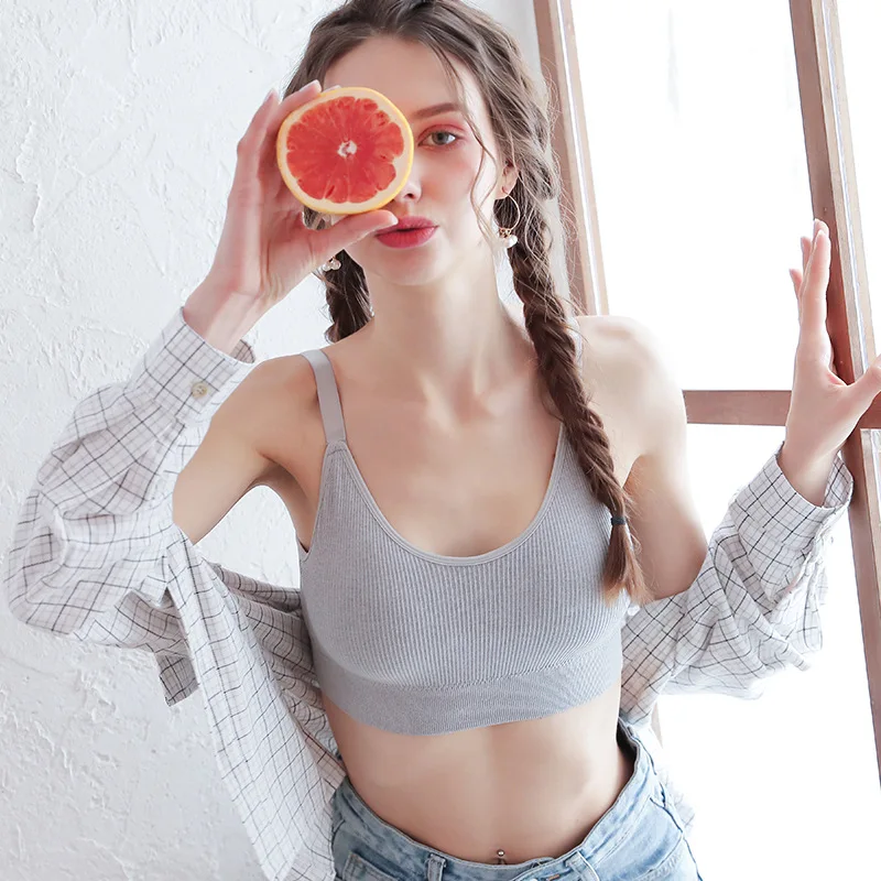  New Casual Women Bra Comfortable Seamless Bras For Women Adjust Straps Underwear Chest Wrap Lingeri