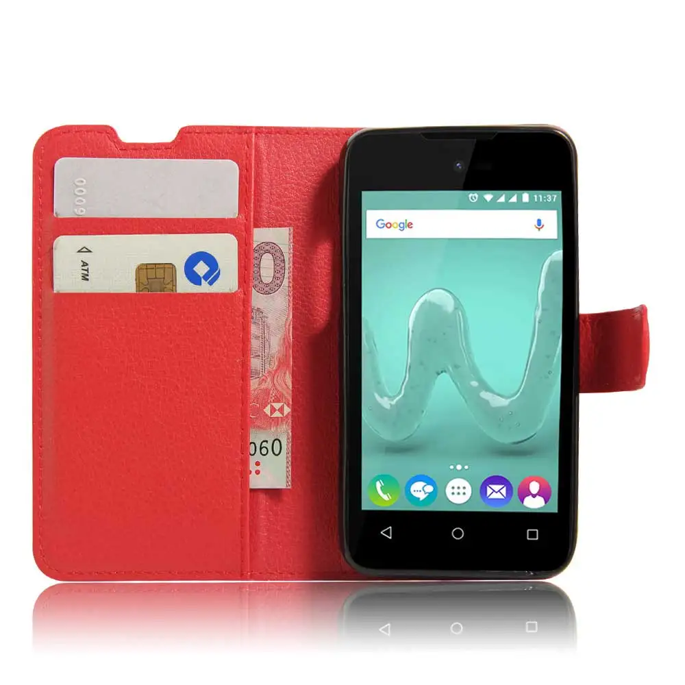 

YINGHUI Leather Cover For Wiko Sunny / For Wiko B-Kool Phone Case With Stand Wallet Style Flip Cover Bags Skin For Wiko Sunny
