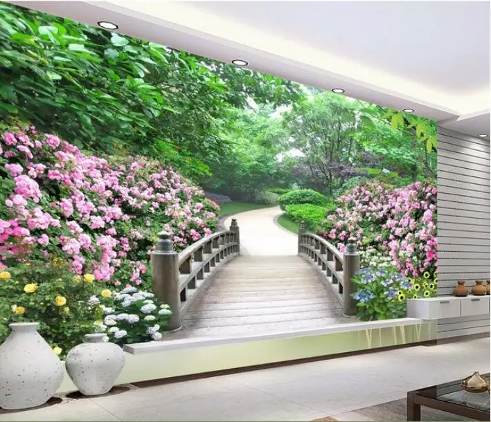 

3d wallpaper custom mural non-woven 3d room wallpaper stickers Park landscape garden setting wall photo wall paper for walls 3d