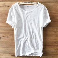 Coton doux à manches courtes col rond été hommes T-shirt décontracté marque vêtements respirant T-shirt hommes italie Style hommes T-shirt Camiseta 1