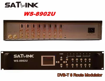

100% Original SATLINK WS-8902U DVB-T 8 Route Modulator HD 1080P MPEG4 HD-MI/AV Analogue Source to DVB-T Channel