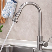 360 градусов Поворотный 304 нержавеющая сталь без свинца горячей и холодной воды выдвижной кухонный кран выдвижной кухонный распылительный смеситель 315-A