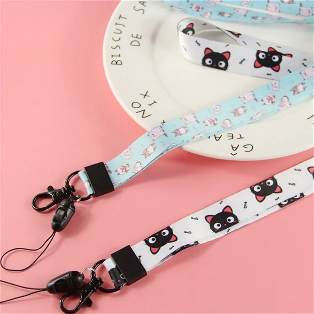 1pc Kawaii Cartoon Neck Strap Lanyard Retractable Card Holder Badge Reel for Phone Key Ring ID Name Card Nurse Badge Holder