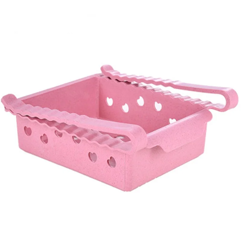 Кухонные аксессуары, коробка для хранения холодильника, контейнер для еды, компактные банки, отделочные креативные ящики-органайзеры, кухонные инструменты - Цвет: Pink