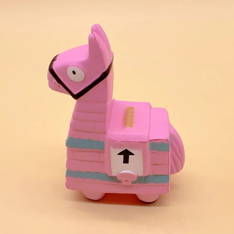 New 13cm Fortress Night Alpaca Squishy Slow Rising Flying Horse Squeeze Toy Christmas Birthday Gift Toys For Children's Adult - Color: Pink