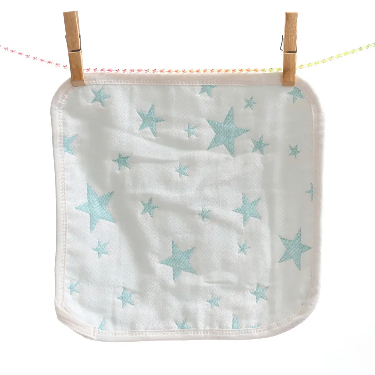 28*28 см хлопковое газовое небольшой квадратный носовой платок для новорожденных Детское полотенце FS0402 - Цвет: 2