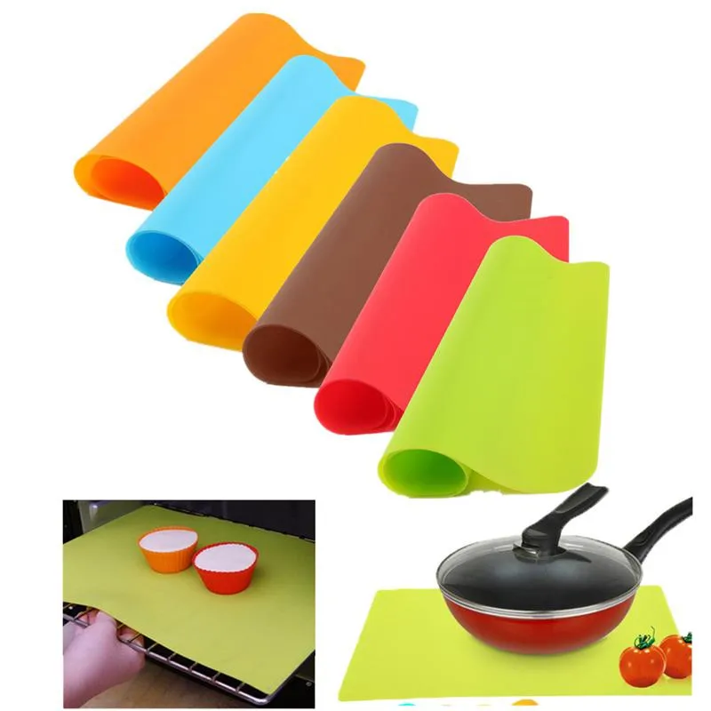 

1Pcs Silicone Mats Baking Liner Best Silicone Oven Heat Insulation Pad Bakeware Non-stick Thick Pad Kid Table Mat
