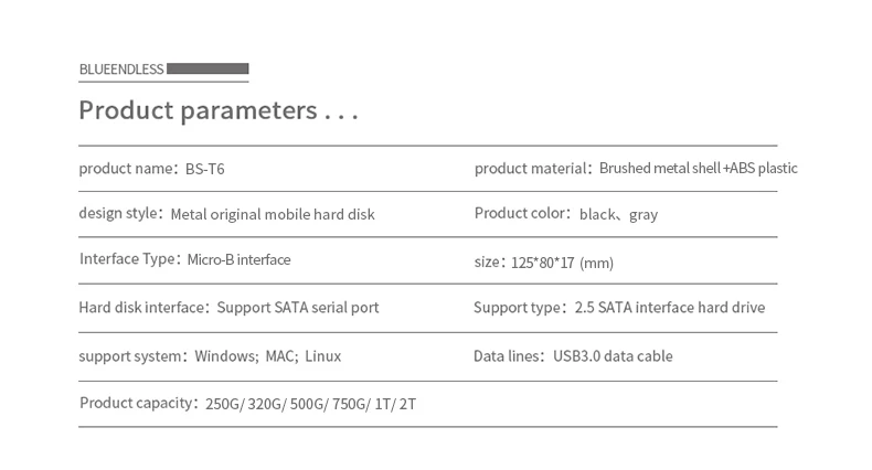 Новое поступление caja externa hdd box 2,5 disco duro sata usb to 3,0 внешний жесткий диск 250G HDD carcasa disco duro externo чехол hd