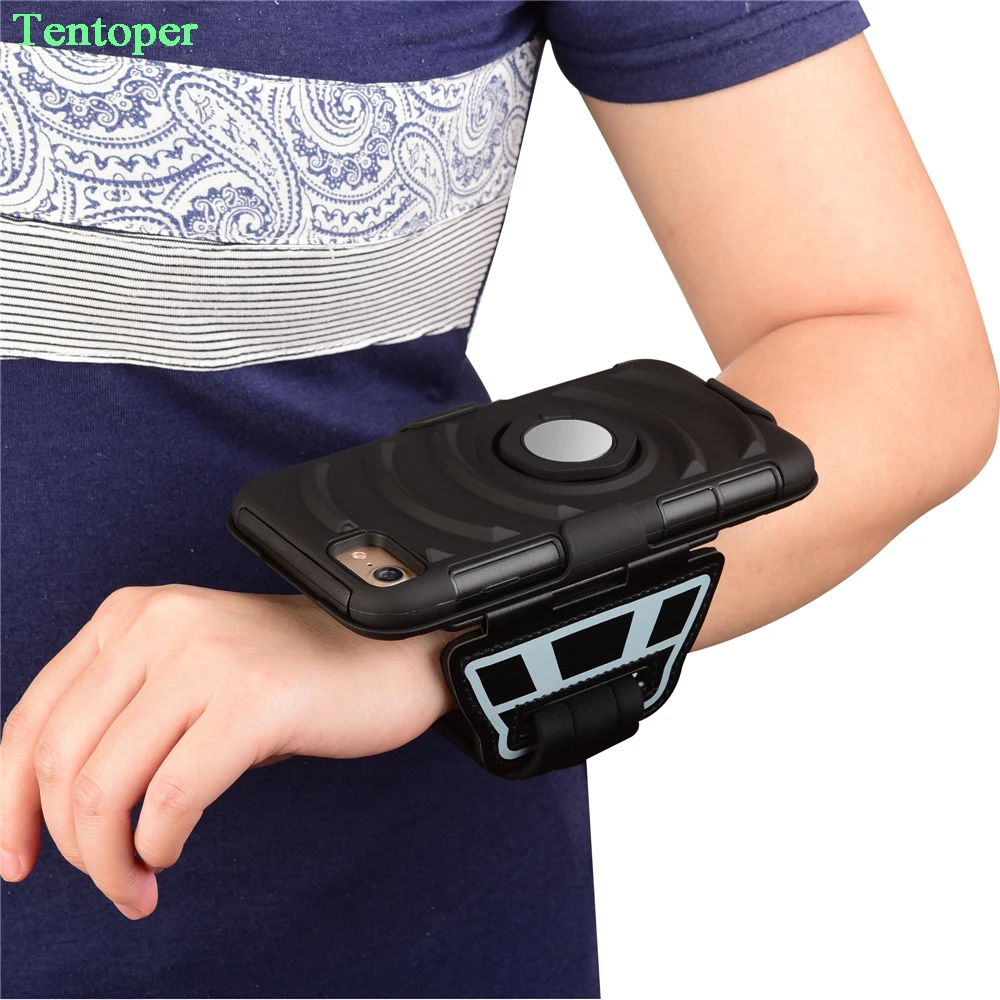 Multi function Sports Wrist Band ring stand phone case For iphone 6 6s 7 plus For Samsung S7 S7