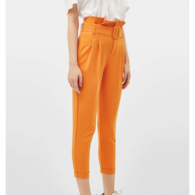 

ZA 2019 Fall New Women Suit Pants Sashes Casual Ankle-length Pants BM2190