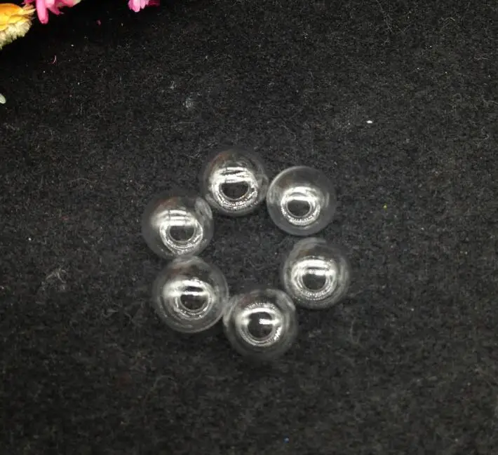 50pcs 8mm Wholesale Mini Empty Glass Ball Pendant Charms Vials Wish