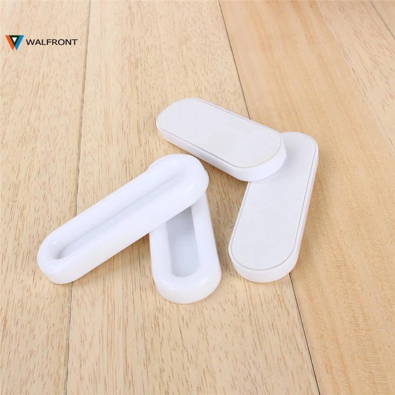 4pcs/Lot Door Handle White Plastic Self adhesive sliding cupboard doors