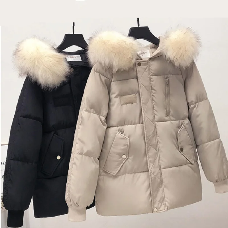 

2019 New Warm Parkas Winter Women Jackets Coat Ladies Casual Down Cotton Tops Hooded Parka Women Outerwear Female Parkas Mujer