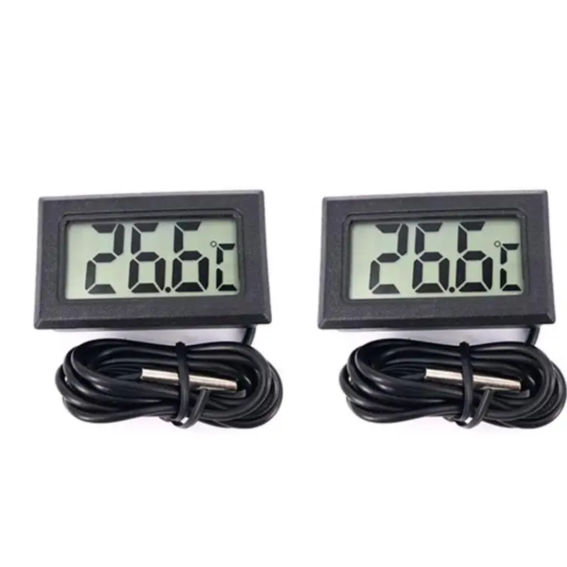 

1pc Thermometer Temperature Meter Digital LCD Display Electronic Refrigerator Thermometer Weather Station Clocks Car Accessories