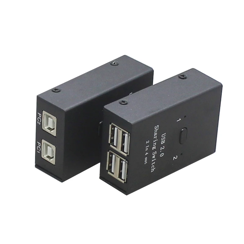 Двойной Разветвитель usb ручной переключатель совместного использования 2 в 4 out