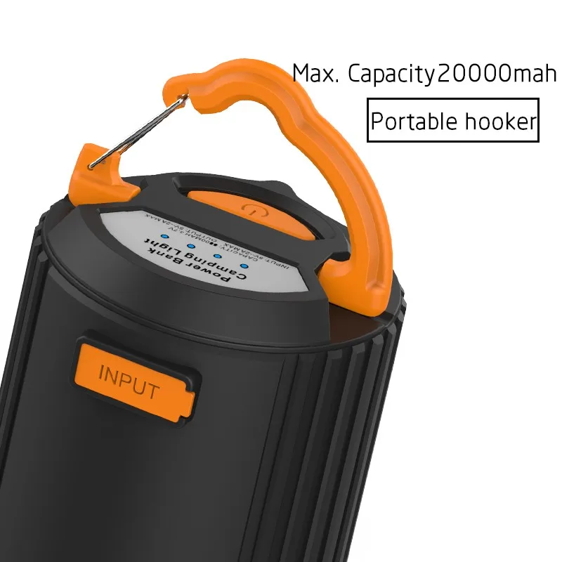 LED Camping Lantern with 8800mah Power Bank for Hiking & Illumination & Phone Charging