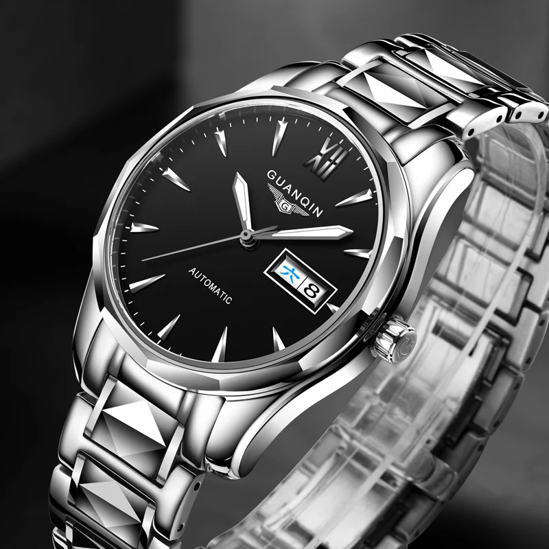 أزياء الرجال الأعمال مضيئة ووتش الرجال التلقائي الميكانيكية ووتش الأعلى العلامة التجارية الرياضة الساعات التنغستن الصلب الذكور ساعة Relojes أزياء الرجال الأعمال مضيئة ووتش الرجال التلقائي الميكانيكية ووتش الأعلى العلامة التجارية الرياضة الساعات التنغستن الصلب الذكور ساعة Relojes